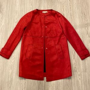 Philosophy | Red Faux Suede Snap Button Closure | Size S